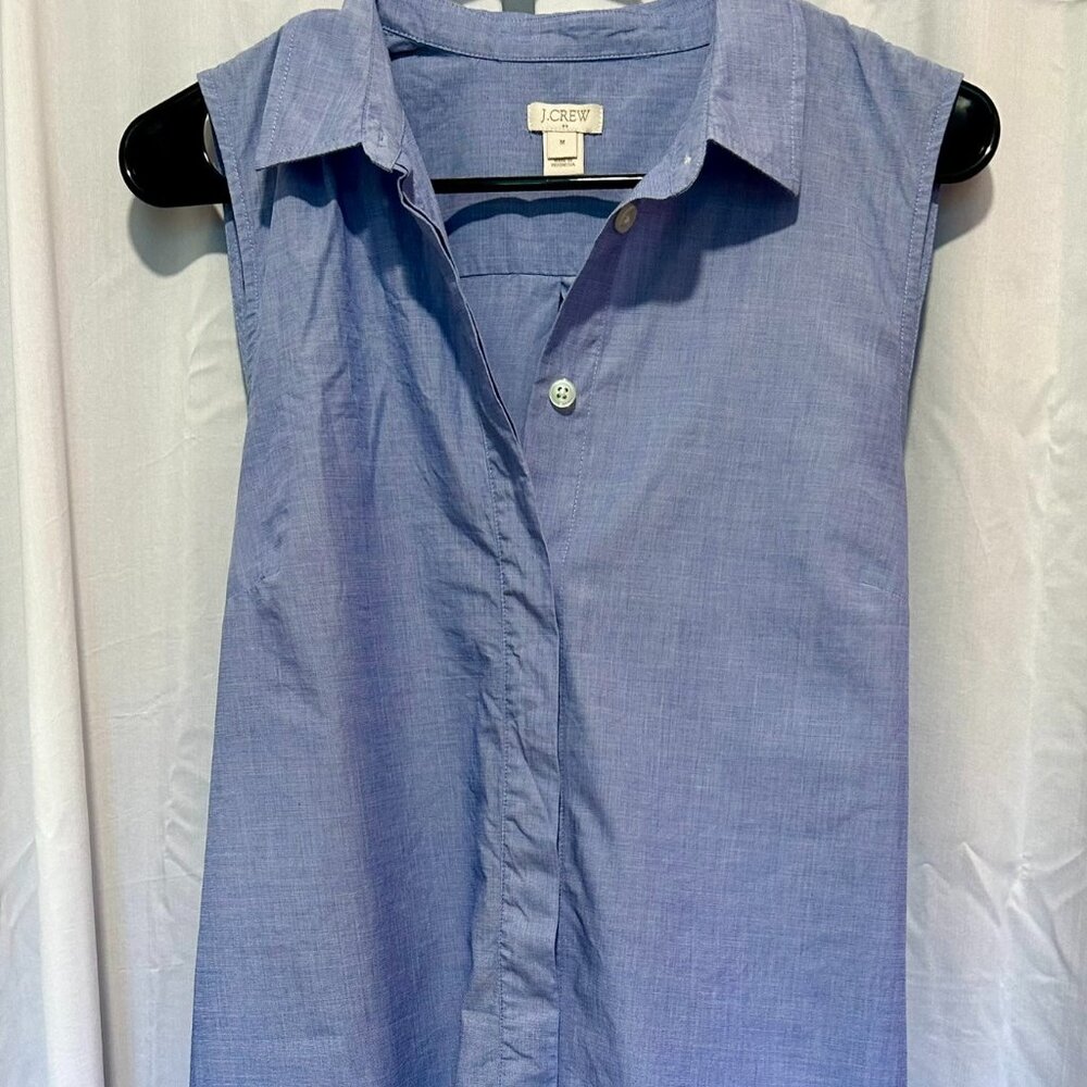 J. Crew Midi Sleeveless Shirt Dress